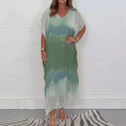 Doha™ Voile Dress Set with Sheer Veil Effect and Kimono-Style Sleeves