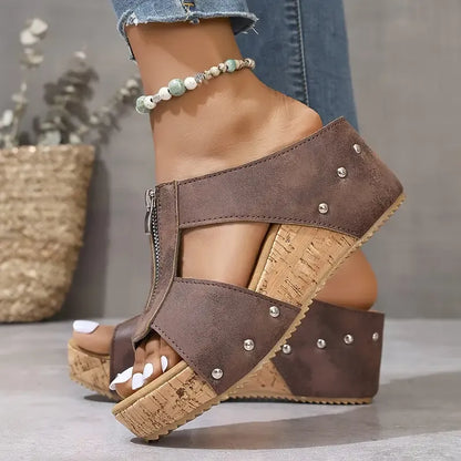 🔥2026 New 50% Off Hot Sale🔥Fashion Open-Toe Wedge Sandals with Arch Support