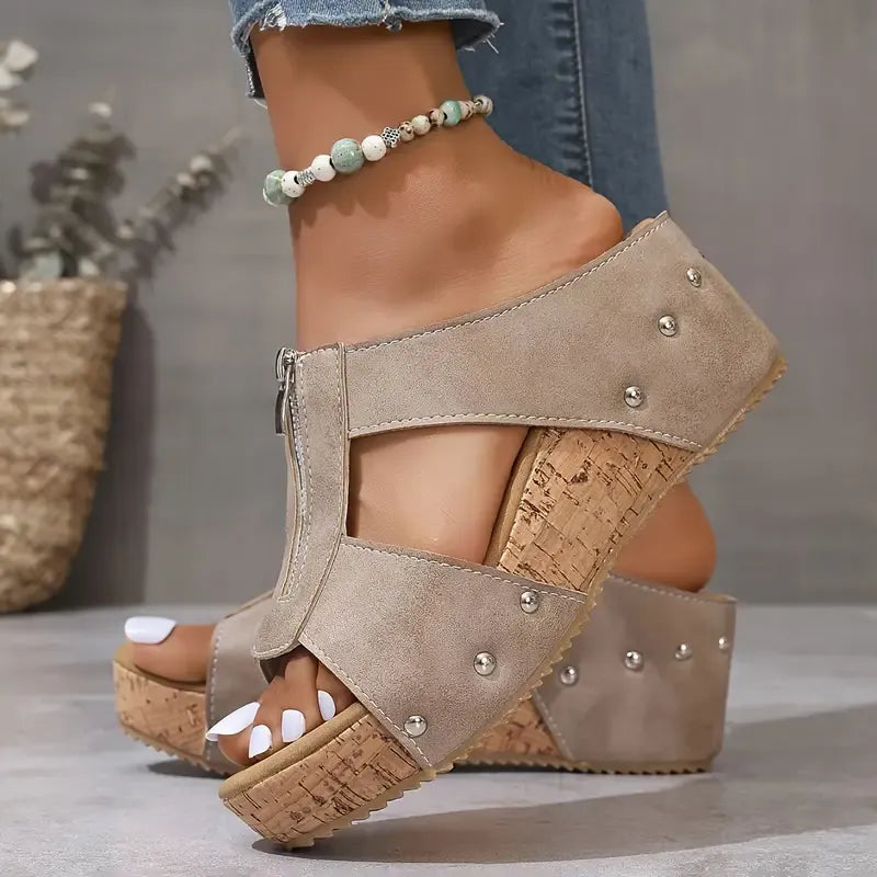 🔥2026 New 50% Off Hot Sale🔥Fashion Open-Toe Wedge Sandals with Arch Support