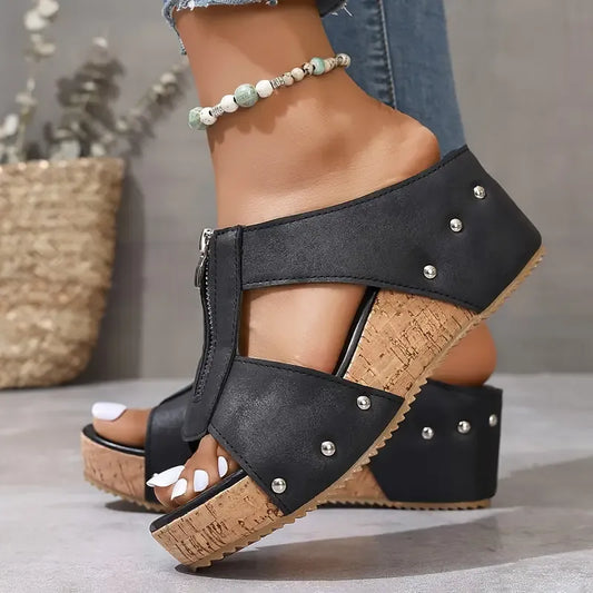 🔥2026 New 50% Off Hot Sale🔥Fashion Open-Toe Wedge Sandals with Arch Support